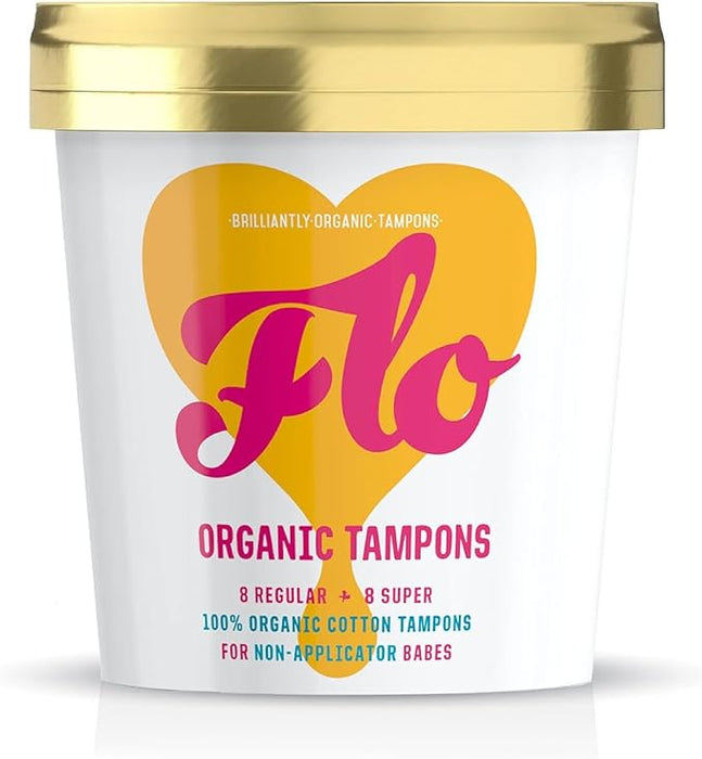 Here We Flo - FLO Tampons w/o Applicator, 16 Ct