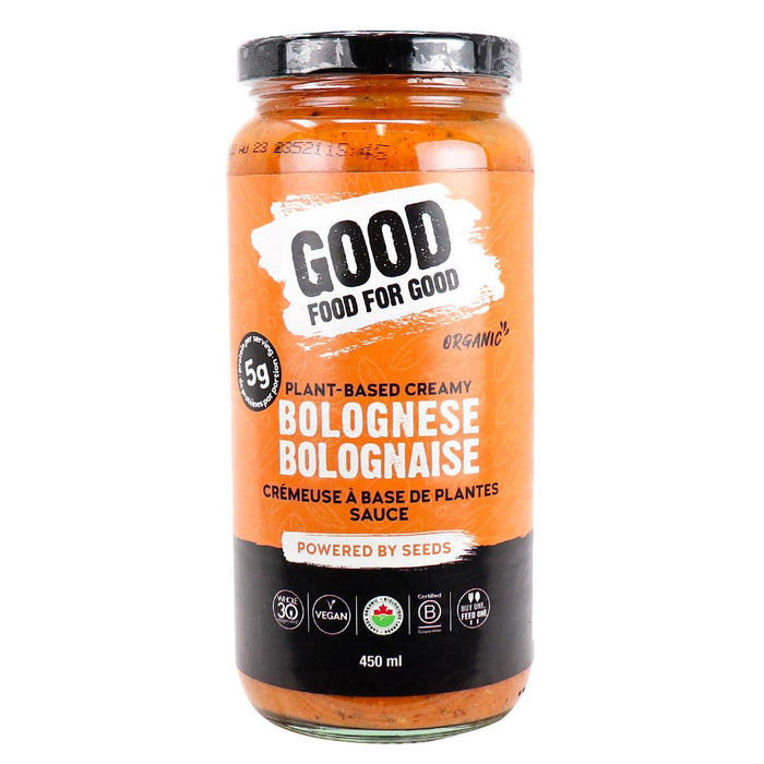Good Food For Good - Plant-Based Organic Creamy Bolognese, 450 mL
