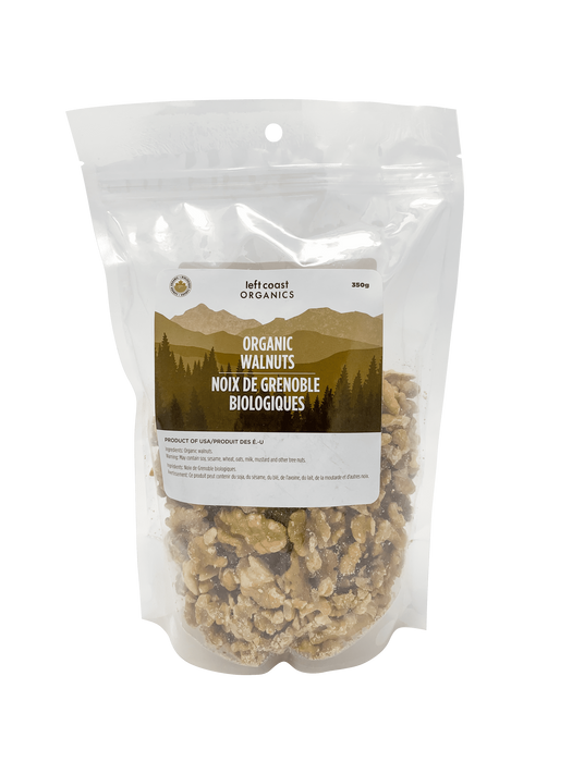 Left Coast Organics - Walnuts - Raw, 350 g