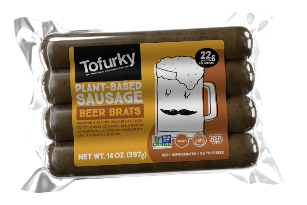 Tofurky - Plant Based Beer Brats Sausages, 397 g