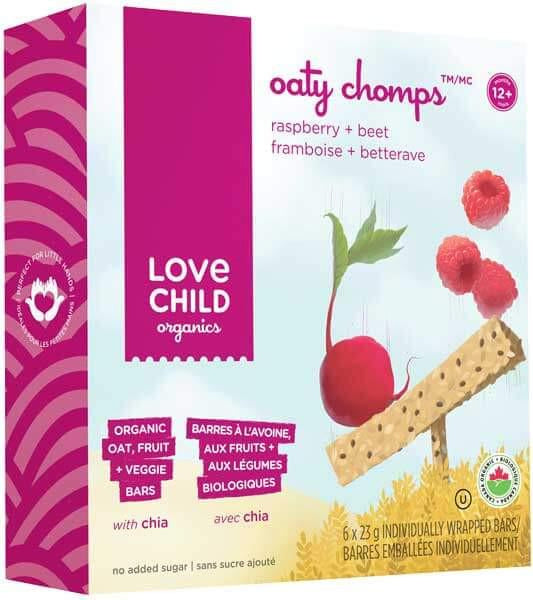 Love Child - Oaty Chomps Raspberry & Beet, 6 x23 g