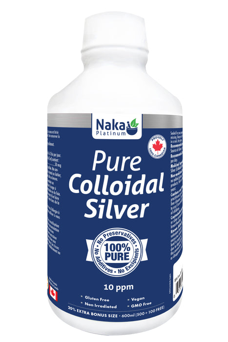 Naka Platinum - Colloidal Silver 10ppm, 600ml