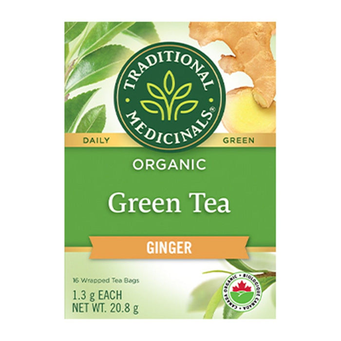 Traditional Medicinals - Organic Green Tea, Ginger - 16 Count