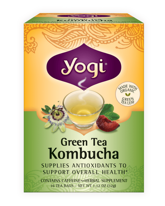 Yogi -  Green Tea With Kombucha, 16 Count