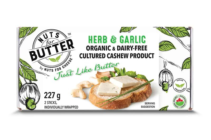 Nuts for Butter - Dairy-Free Herb & Garlic Butter, 227 g