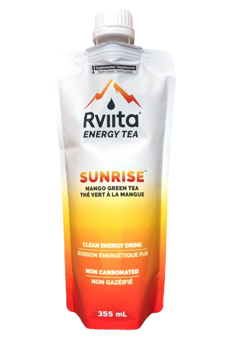 Rviita Energy Tea - Sunrise Mango Energy Tea, 355 mL