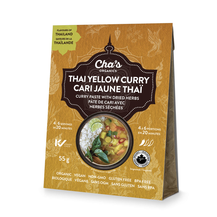 Cha's Organics - Organic Thai Curry Paste, Yellow, 55 g