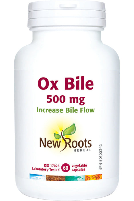New Roots Herbal - Ox Bile 500 mg, 60 Caps