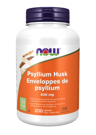NOW - Psyllium Husk 500 mg, 200 Vcap