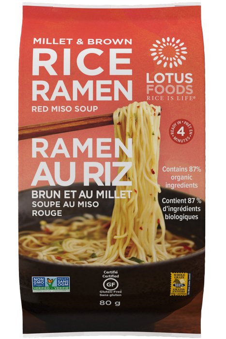 Lotus Rice - Millet & Brown Rice Ramen, 80 g