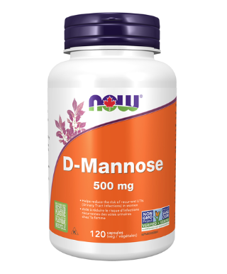 NOW - D-Mannose 500 mg, 120 Vcap