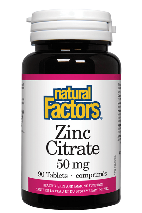 Natural Factors - Zinc Citrate 50mg 90 Tabs