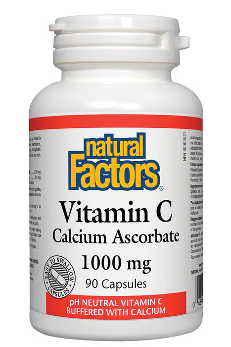 Natural Factors - Vitamin C 1000 mg Calcium Ascorbate, 90 capsules