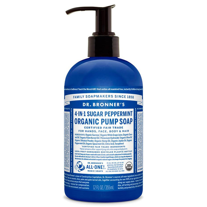 Dr. Bronner's - Pump Soap - Peppermint, 355mL