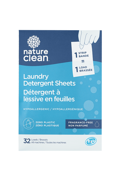 Nature Clean - Laundry Strips, Fragrance Free, 32 Count