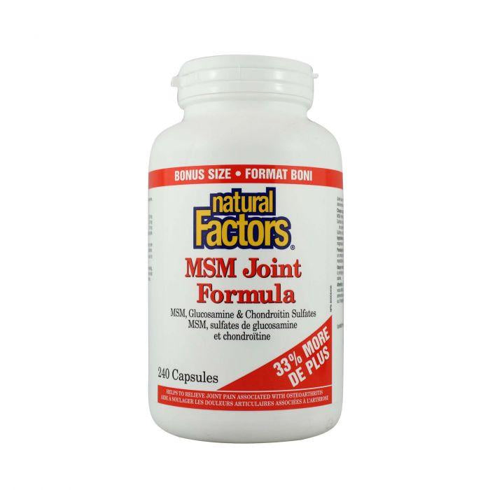 Natural Factors - Msm Joint Formula, 240 CAPS - BONUS