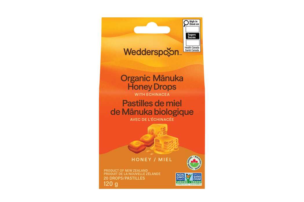 Wedderspoon - Organic Manuka Honey Drops, 120 g