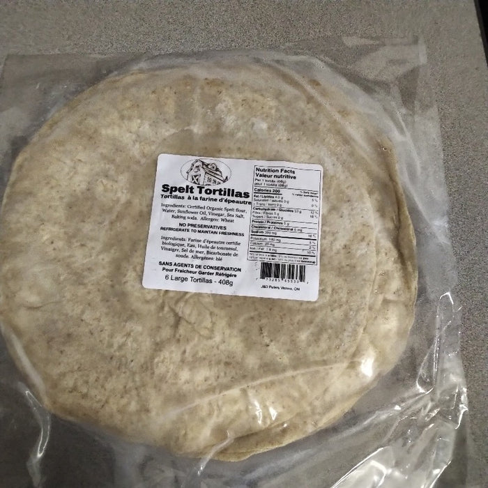 J&D Peters - Spelt Tortillas - Large, 408 g