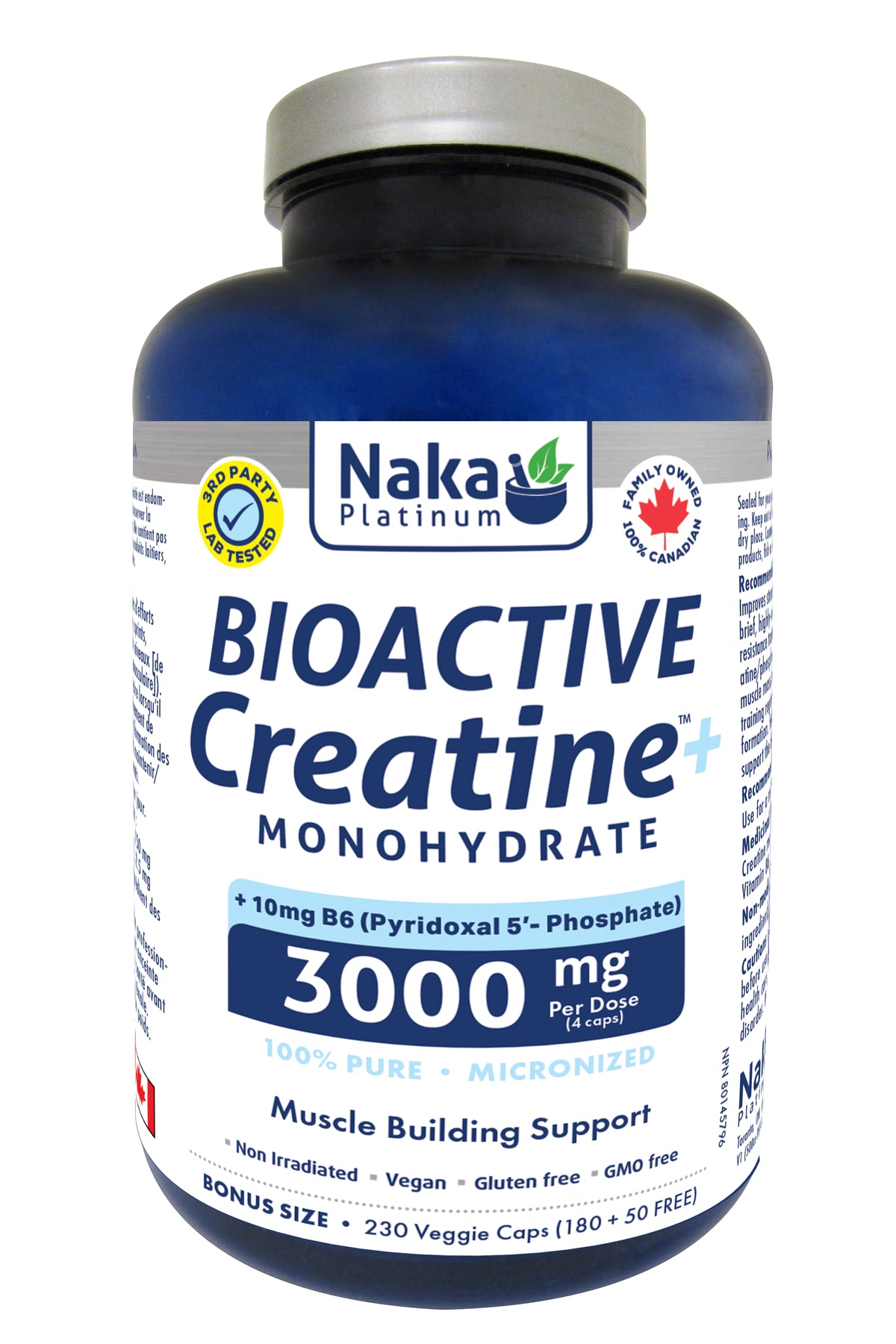 Naka Platinum - BioAct Creatine +, 230 Vcaps — Goodness Me!
