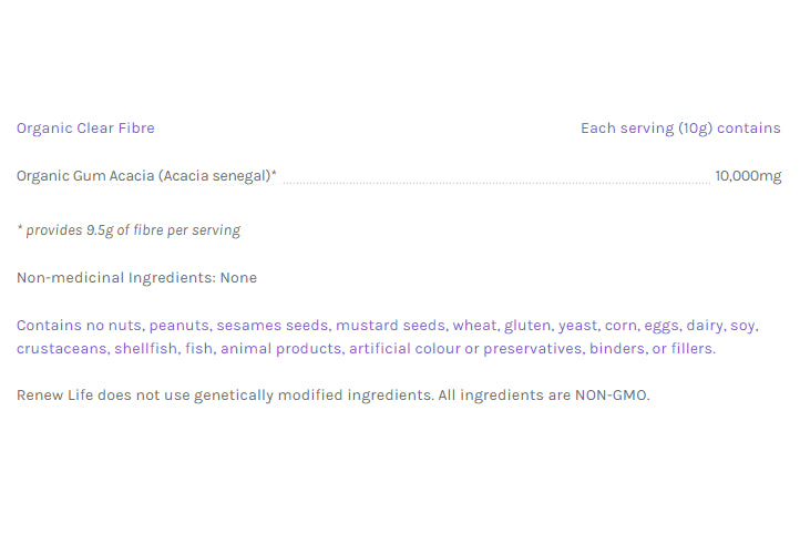 Renew Life - Organic Clear Fibre, 269g