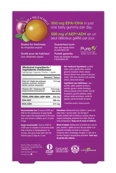 Nature's Way - NutraSea Kids Omega 3 Gummies, 30 Chews