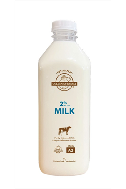 Eby Manor Golden Guernsey - 2% Guernsey Milk, 1 L