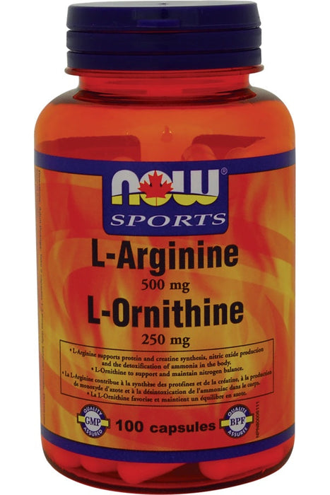 NOW L-Arginine L-Ornithine 100 caps
