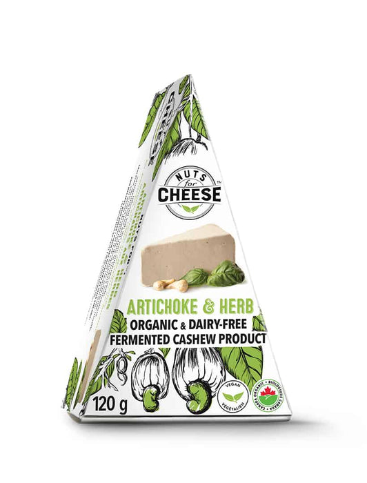 Nuts for Cheese - Artichoke and Herb Dairy-Free Cheese, 120 g