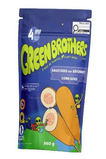 Green Brothers - Plant-Based Corn Dogs, 360 g