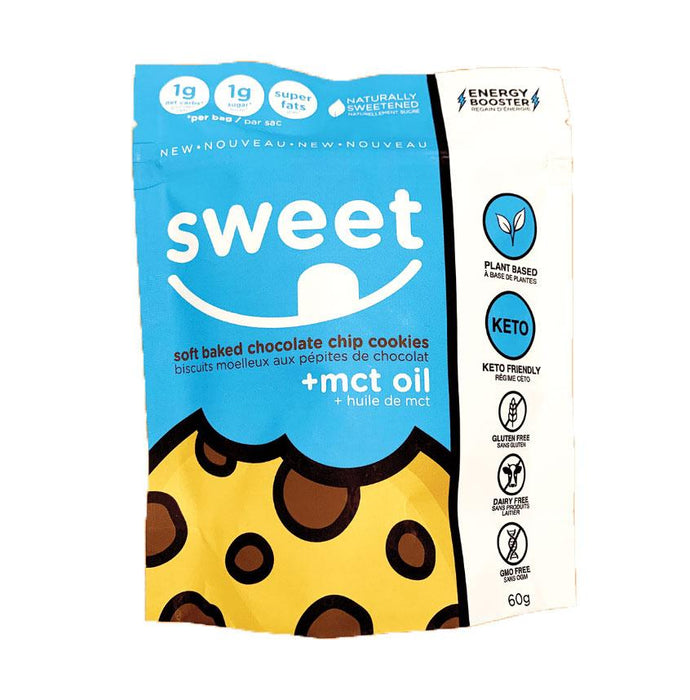 Sweet Nutrition - Soft Baked Chocolate Chip Cookies + MCT Oil - 60 g