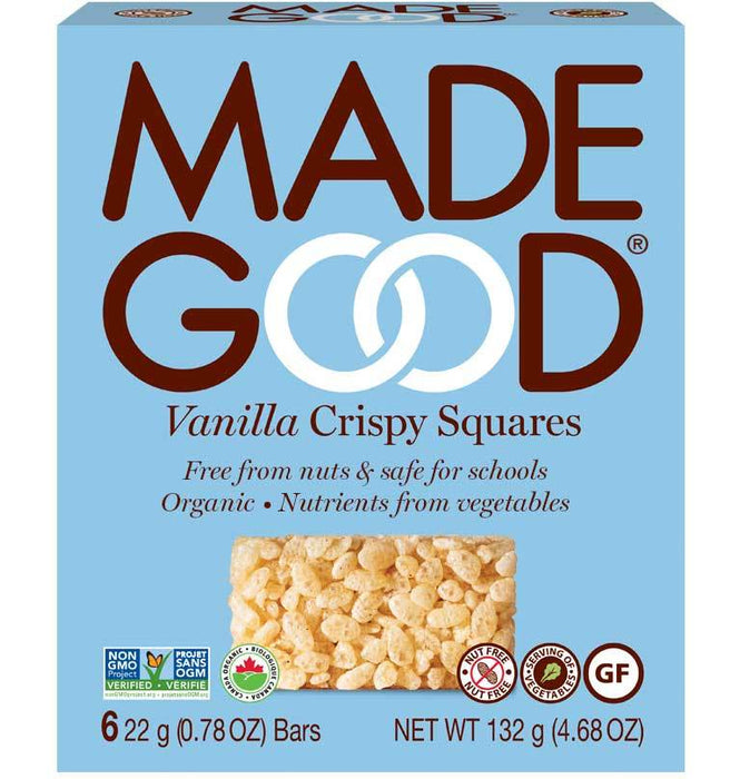 Made Good - Organic Crispy Squares Vanilla - 132 g
