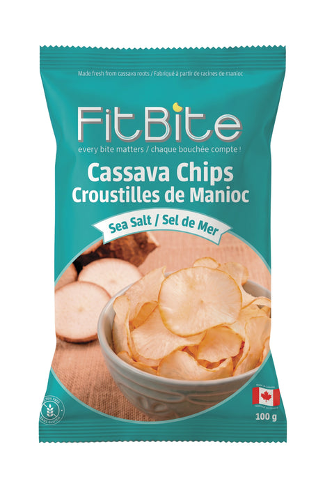 Fitbite - Cassava Chips, Sea Salt, 100 g