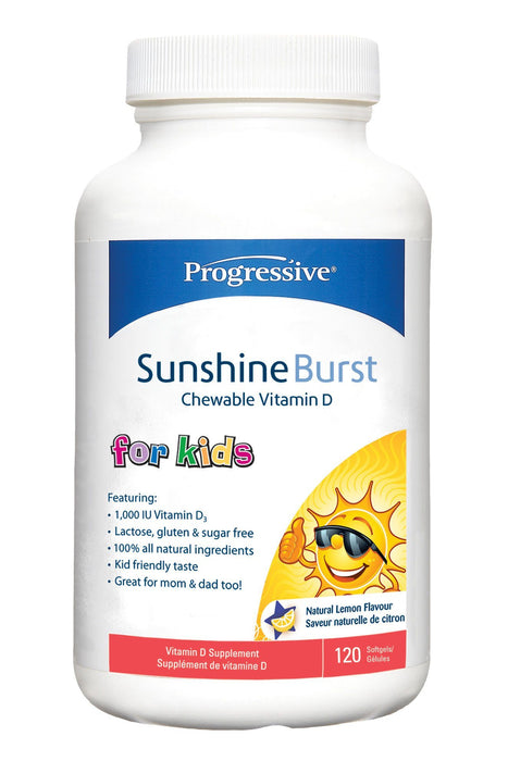 Progressive - Sunshine Burst Vitamin D for Kids, 120 Caps