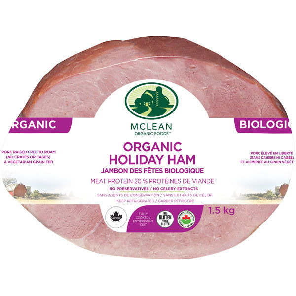 McLean Meats Inc - Organic Half Honey Ham, 1.5 kg