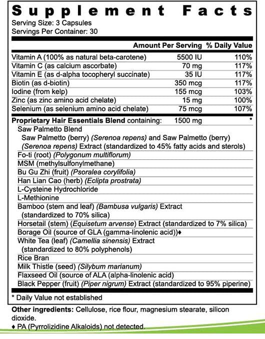 Hair Essentials - Hair Essentials Caps - 90 Caps