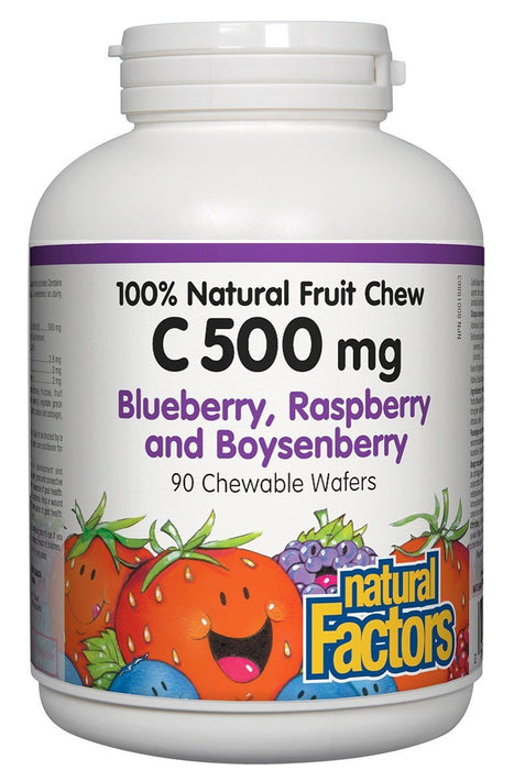Natural Factors - Vitamin C Blue Raspberry, 90 Chewables