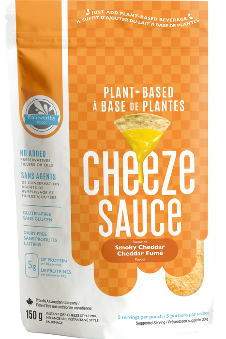Plantworthy - Plant-Based Cheeze Sauce, Smoky Cheddar, 150 g