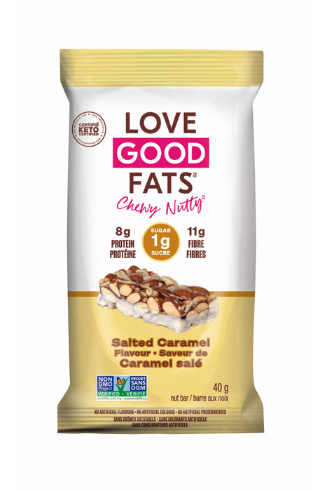 Love Good Fats - Chewy Nutty Bar, Salted Caramel, 40 g