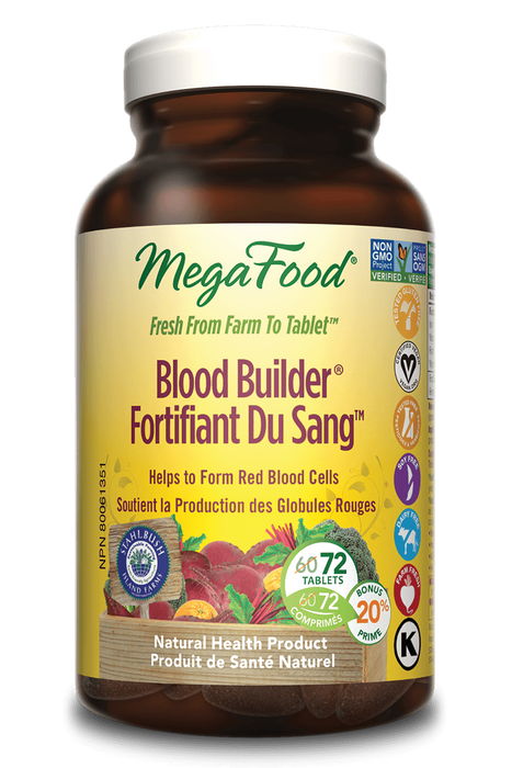 Mega Food - Blood Builder, 72 Tablets