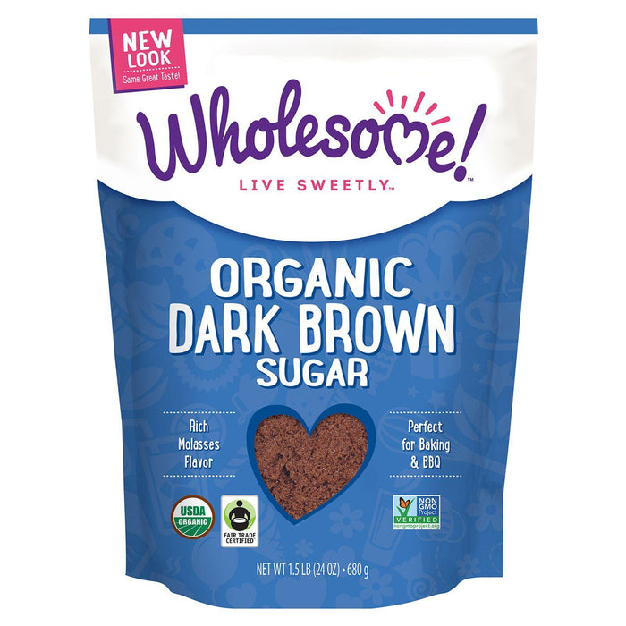 Wholesome Sweeteners - Organic Dark Brown Sugar Fair trade, 681 g