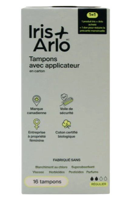 Iris + Arlo - Applicator Tampons - Regular, 16 Count