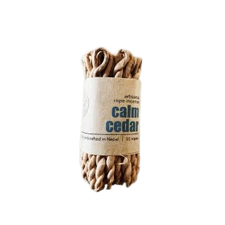 Essence of Life Organics - Calm Cedar Rope Incense, 50 Count