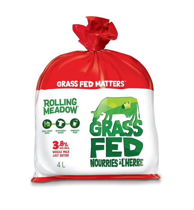 Rolling Meadow - Grass Fed 3.8% Milk, 4 L