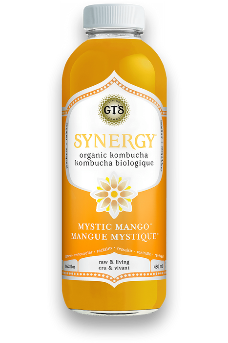 GT's Organic - Mystic Mango Kombucha Drink, 480 mL