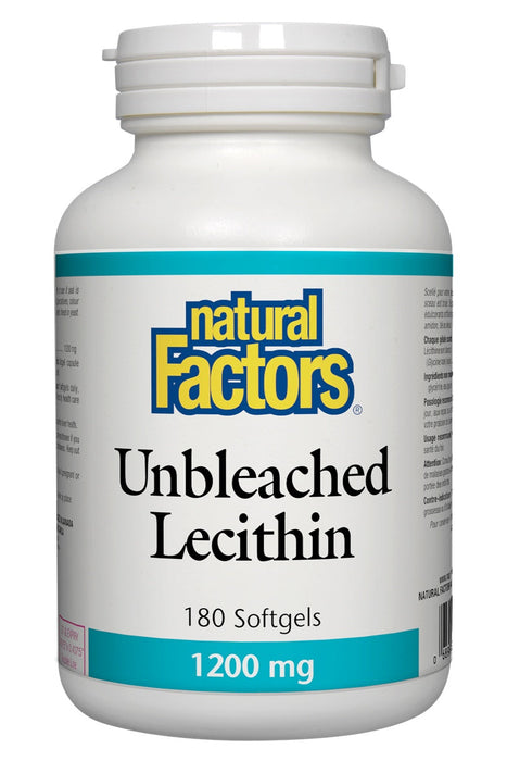 Natural Factors - Unbleached Lecithin -180 softgels