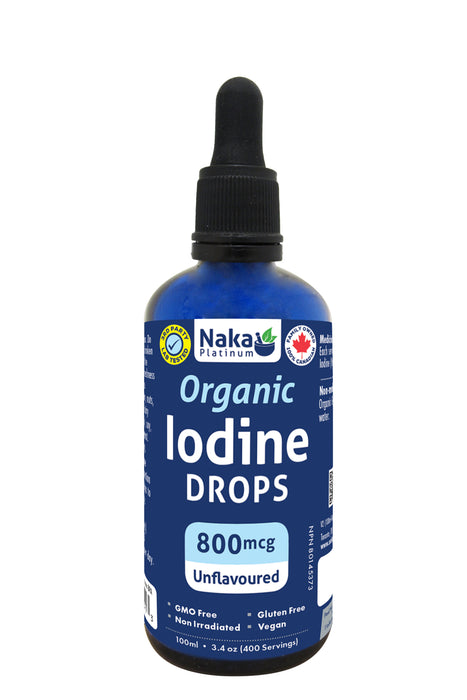 Naka Platinum - Organic Iodine Drops, 100 mL
