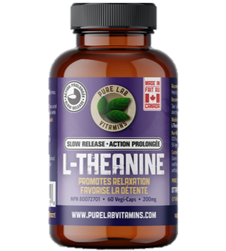 Pure Lab Vitamins - L-Theanine Slow Release 200mg, 60 Caps