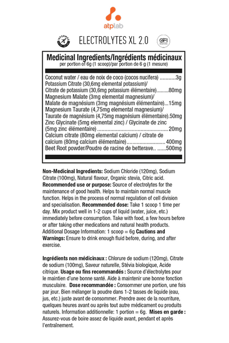 ATP - Electrolytes XL White Peach Pomegranate, 180 g