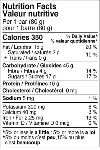 Hornby Organics - Organic Sunflower Cranberry Energy Bar, 80 g