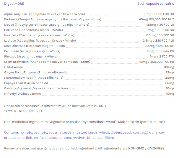 Renew Life - DigestMore, 90 Vcaps
